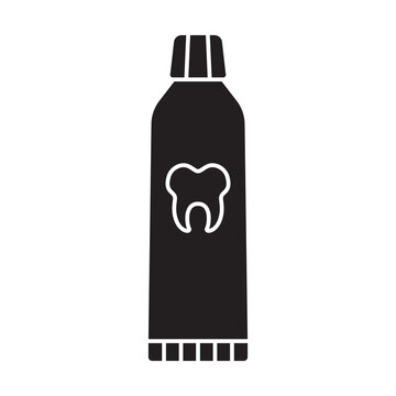 Toothpaste tube icon glyph
