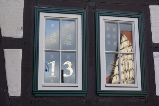13 auf einem Adventskalender