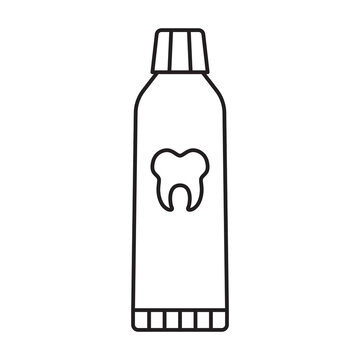 Toothpaste tube icon outline