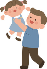 Fototapeta premium father and daughter