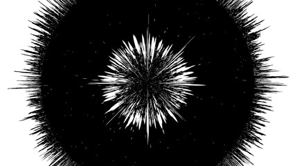 Obraz premium High-Impact Dark Core Manga Burst Background