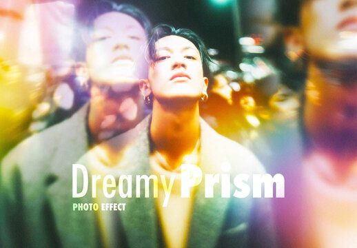 Dreamy Ethereal Photo Effect &ndash; Prism Album Cover & Social Media (PSD)