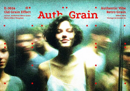 Authentic Photo Effect &ndash; Grain Printer for Album Cover & Social Media (PSD)