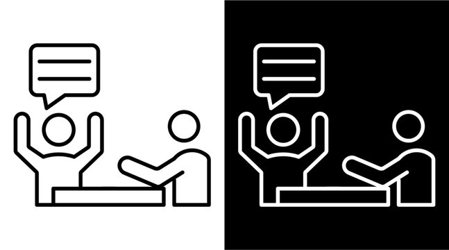 Consulting  White Icon Set Design