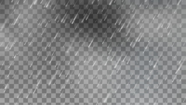 Gray rain streaks falling in a blurred abstract background creating a soft motion texture resembling heavy rainfall and atmospheric weather conditions