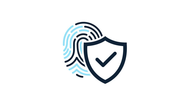 Secure Identity Biometric Authentication Shield Symbol Protection