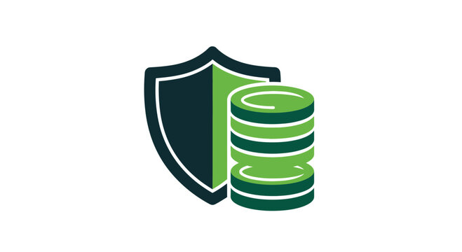 Shielded Data Protection: Securing Digital Assets With Green And Dark Emblem