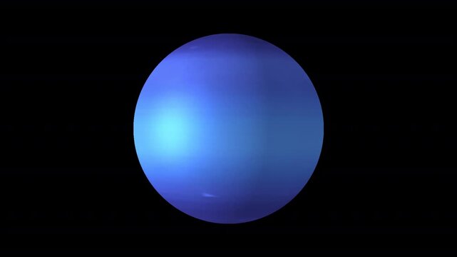 Realistic Rotating Neptune Loop, Planet Animation in Space HD Transparent no effect and bacground