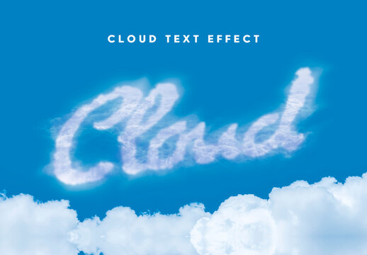 Cloud Script Text Effect