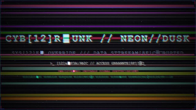 Abstract digital glitch art background with corrupted data and cyber text, perfect for tech and hacker themes.
