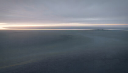 Fototapeta premium Silent Fog Valley Emotional Landscape