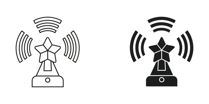 Comparison of active and inactive wireless signal transmission icons