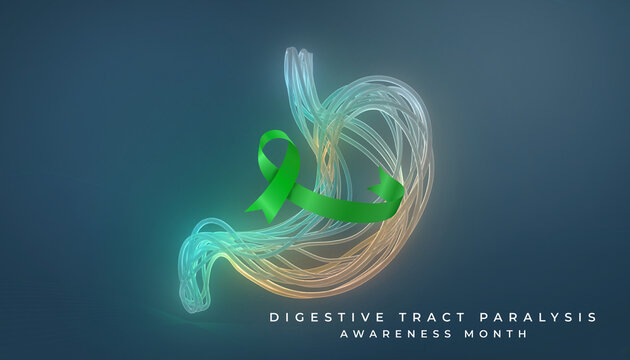 Digestive Tract Paralysis Awareness Month Concept Image, featuring digestive disorders, gut function, and patient care.