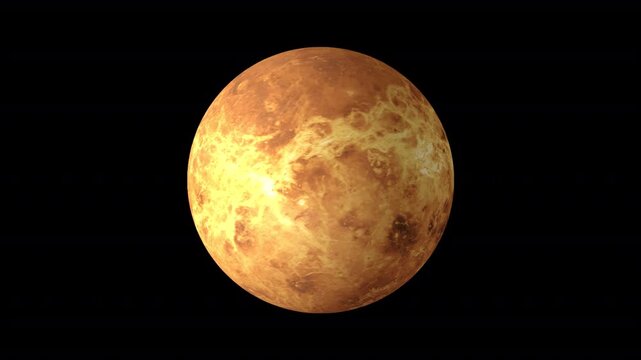 Realistic Rotating Venus Loop, Planet Animation in Space HD Transparent no effect and bacground