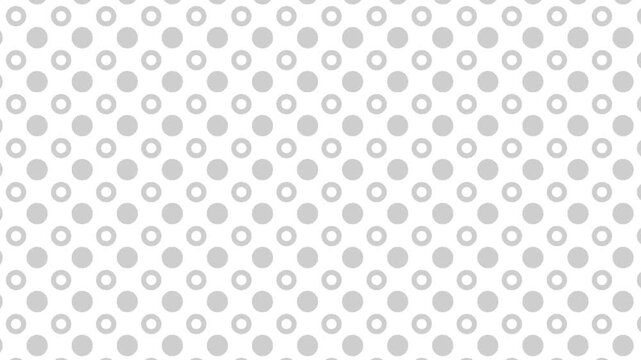 A simple, repeating pattern of light gray circles on a white background, creating a minimalist and modern aesthetic