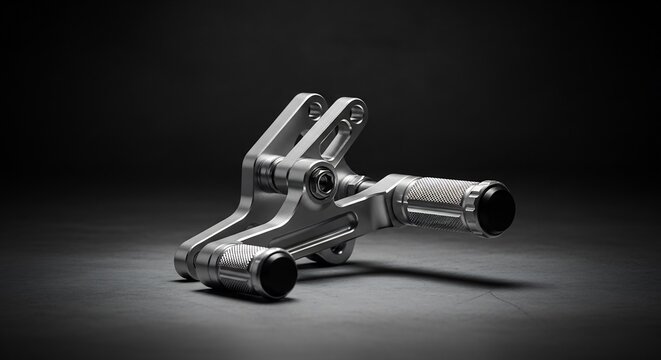 Custom Motorcycle Foot Pegs Machined Aluminum Black End Caps.