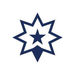 Obraz premium A graphic design features a stylized star shape with multiple points.
