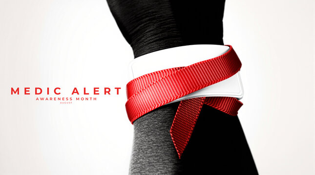 Medic Alert Awareness Month Concept Image, featuring medical identification, emergency readiness, and patient safety.
