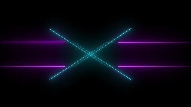 A glowing neon line icon animated smoothly with vibrant colors, pulsing and tracing its shape in a loop, creating a modern. on a background neon. line animation.