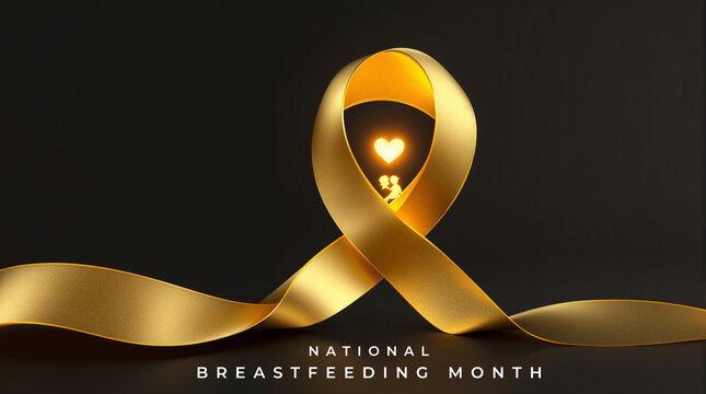 National Breastfeeding Month Concept Image. highlighting mother and baby health, bonding, and natural feeding.