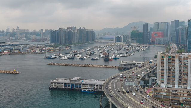 March 28 2026 Waterfront commercial skyline overlooking Kwun Tong, HK