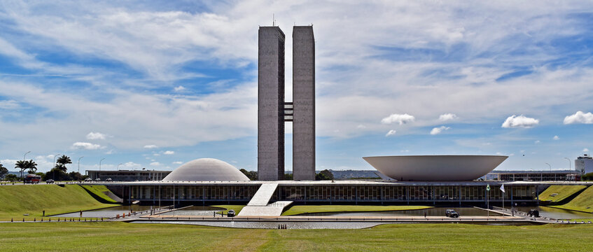BRASILIA, FEDERAL DISTRICT, BRAZIL - January 16, 2026: National Congress of Brazil, headquarters of the Chamber of Deputies and the Federal Senate