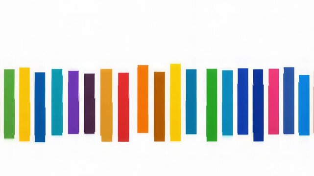 vertical bars animation equalizer rhythm seamless loop flat design minimal geometric rectangles dynamic audio visual pattern smooth motion modern background clean vector synchronized movement abstract