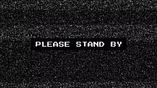 No signal old tv static tv noise vhs static glitch screen broadcast retro