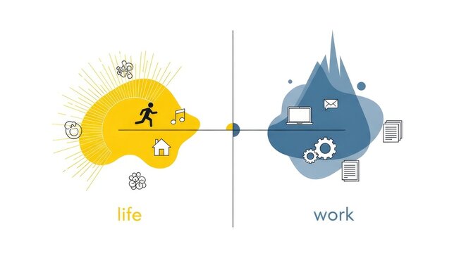 Work Life Balance Concept Illustration.
