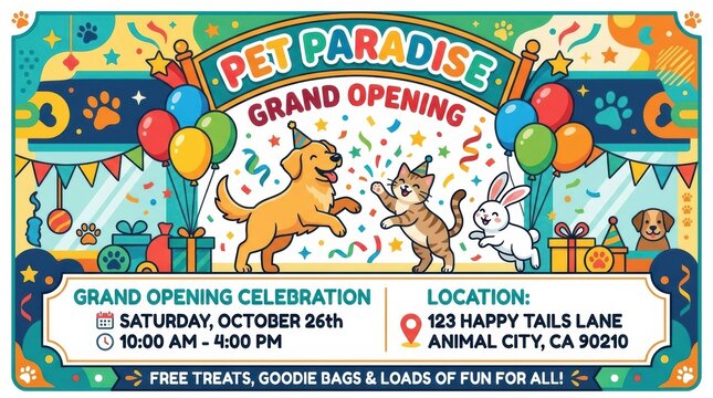 Grand Opening Celebration for Pet Paradise With Activities for Pets and Owners in Animal City on October 26 From 10 AM to 4 PM