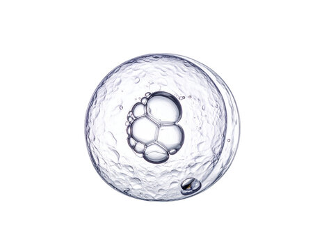 Anime villain division in early embryo: transparent pla d6e culture vessel highlighted by overlapping spherical cells