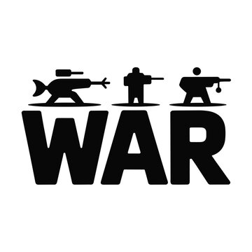 War text with soldiers and tank illustration soldiers conflict military illustration