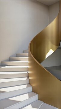 sun on golden staircase