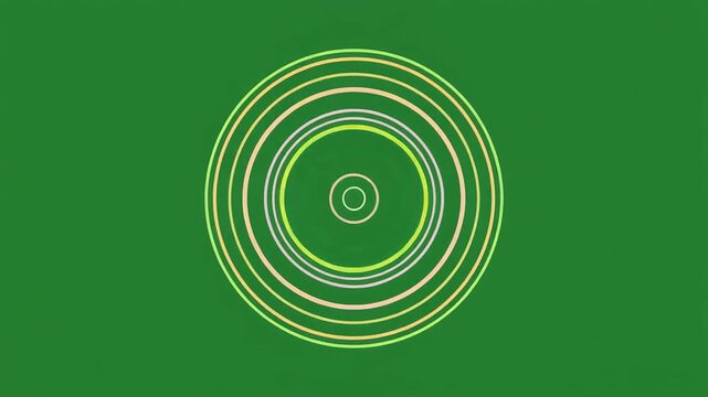 Concentric circles in lime green on dark green a mesmerizing pattern of rounded shapes