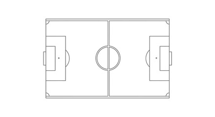 A diagram of a soccer field layout. © kuah