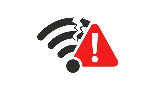 Wifi no signal warning icon wireless internet connection error symbol vector isolated on white background