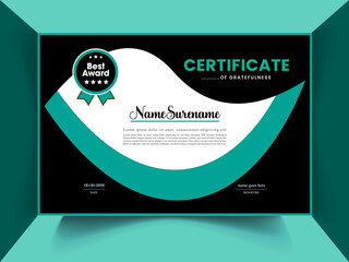 Fototapeta premium Elegant Luxury Certificate of Achievement Template