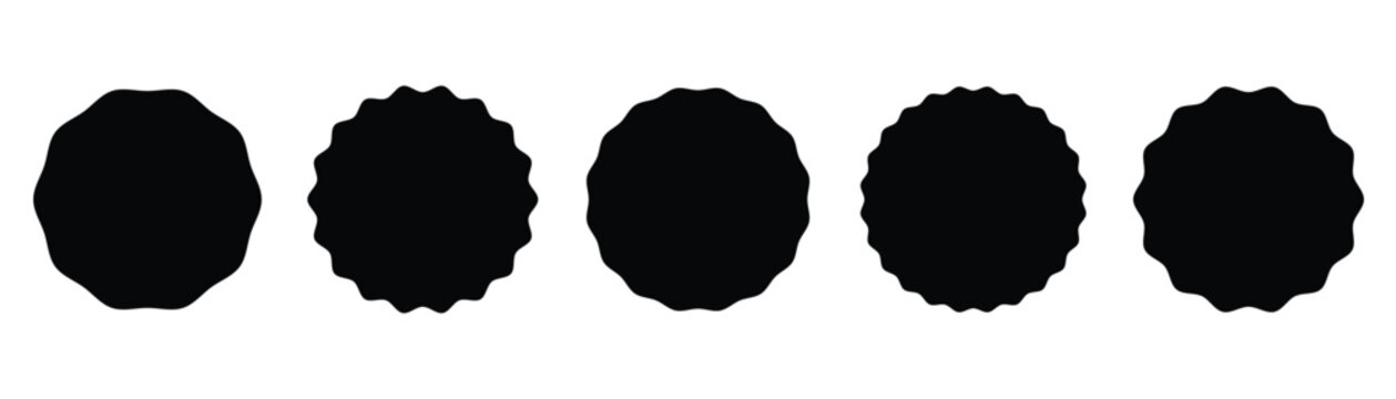 Shapes star and flower shape, basic form, trendy modern graphic element Big vector set of brutalist geometric shapes. EPS10. 