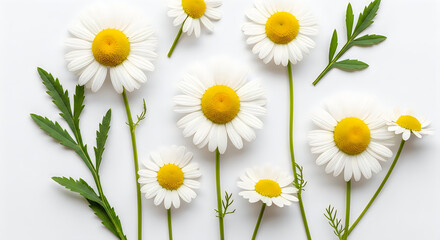 Obraz premium Delicate daisies a close up of white petals and bright yellow centers
