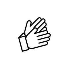 Fototapeta premium Outline Clap icon for reaction system