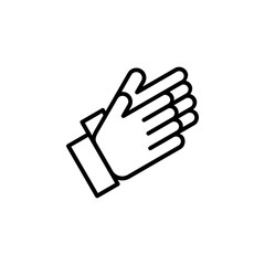 Fototapeta premium Outline Clap icon for reaction system