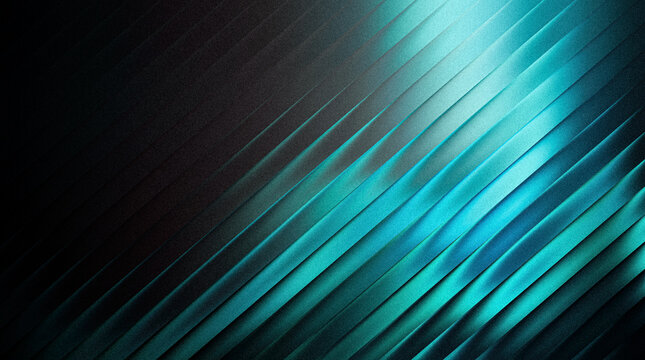 Abstract stripe background with diagonal lines and glowing turquoise light effect