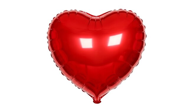 Red heart shaped love symbol balloon.