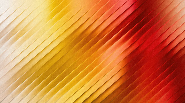 Abstract background with diagonal lines in a vibrant gradient of yellow, orange, and red colors with a textured effect