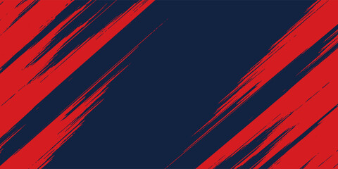A dynamic abstract background features a bold contrast of red and navy blue separated by angled brush strokes, creating a visually striking and textured composition vector © inayah