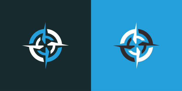 Modern Compass Icon Symbol.