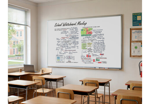 School Whiteboard Mockup