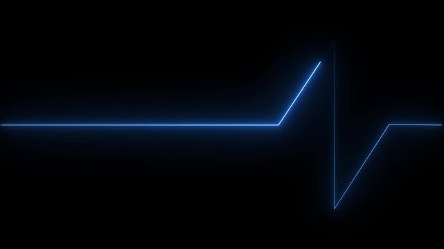 Black background  an abstract electrocardiogram (ECG or EKG) tracing, which is a common medical test used to assess the heart's electrical activity.