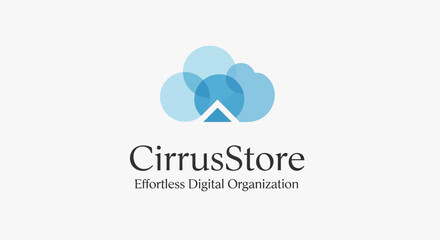 Obraz premium CirrusStore digital organization logo design.