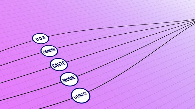 India National Census Population Register People Statistics Details Digital Online Register Survey NPR NCR NRC Animation 4K